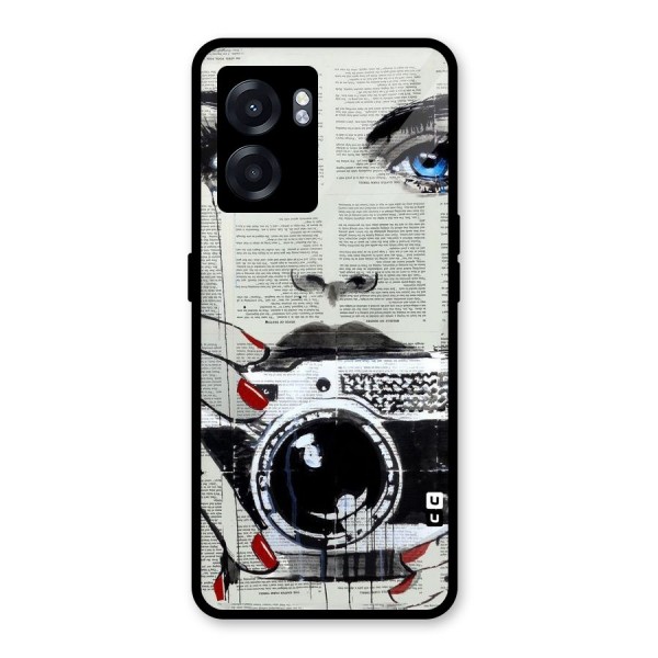 Paper Face Beauty Glass Back Case for Oppo K10 (5G)