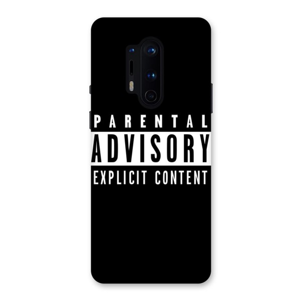 Parental Advisory Label Back Case for OnePlus 8 Pro