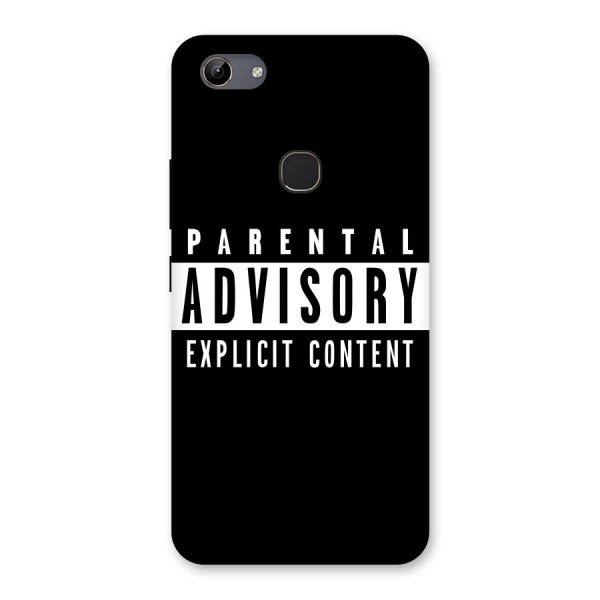 Parental Advisory Label Back Case for Vivo Y81