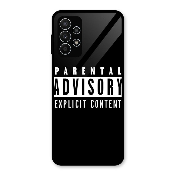 Parental Advisory Label Glass Back Case for Galaxy A23