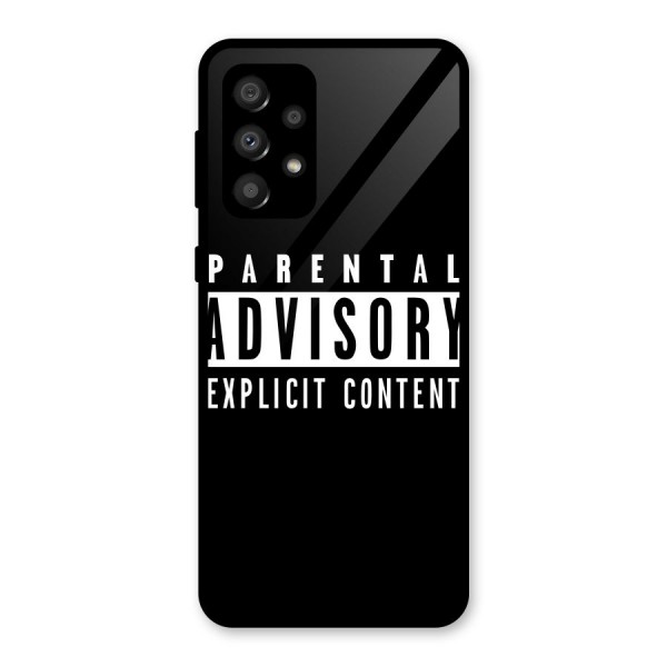 Parental Advisory Label Glass Back Case for Galaxy A32