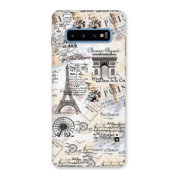 Paris Paper Back Case for Galaxy S10 Plus