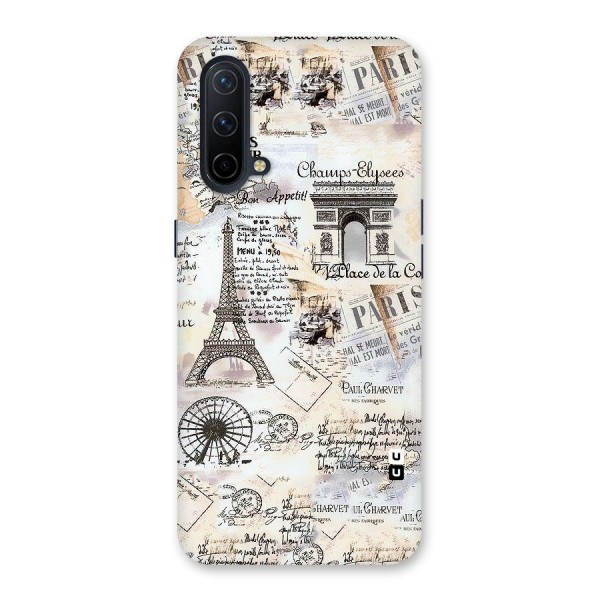 Paris Paper Back Case for OnePlus Nord CE 5G