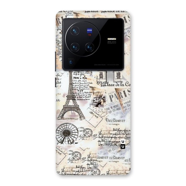 Paris Paper Back Case for Vivo X80 Pro