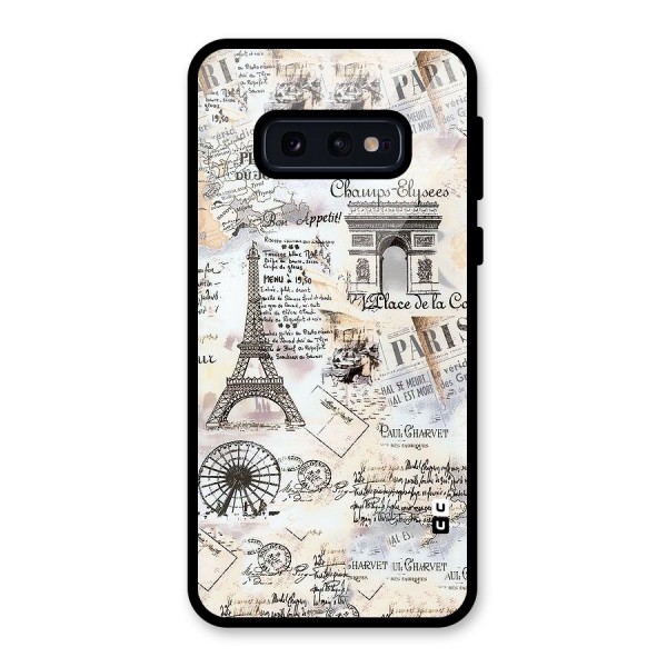 Paris Paper Glass Back Case for Galaxy S10e