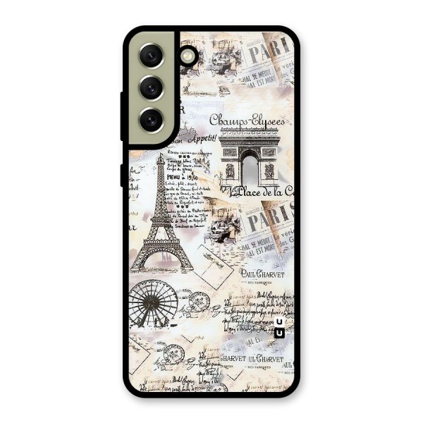 Paris Paper Glass Back Case for Galaxy S21 FE 5G