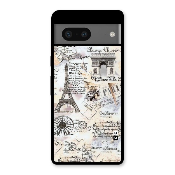 Paris Paper Glass Back Case for Google Pixel 7