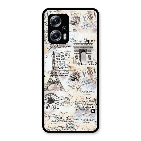 Paris Paper Glass Back Case for Redmi K50i