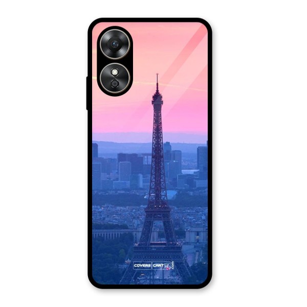 Paris Tower Glass Back Case for Oppo A17