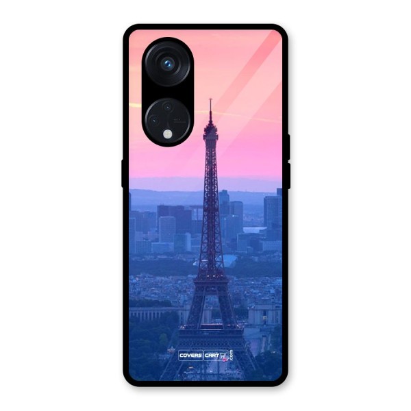 Paris Tower Glass Back Case for Reno8 T 5G