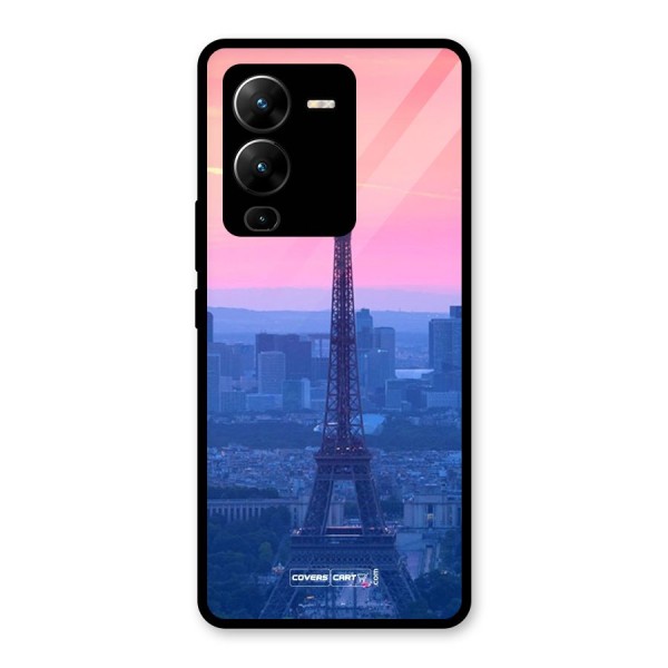 Paris Tower Glass Back Case for Vivo V25 Pro