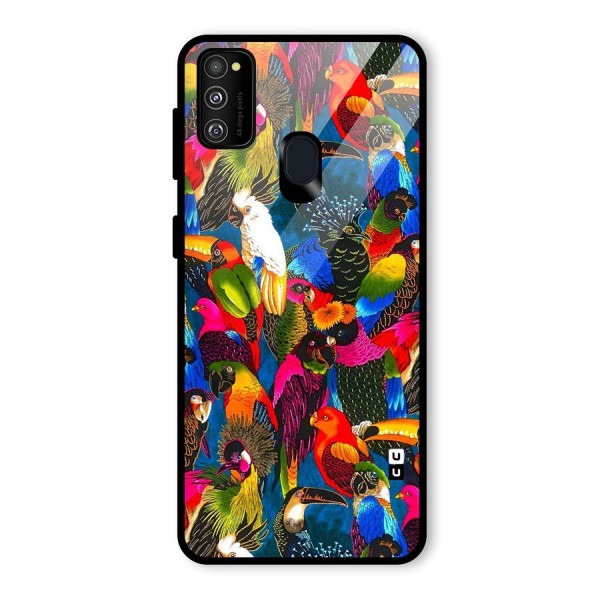 Parrot Art Glass Back Case for Galaxy M21