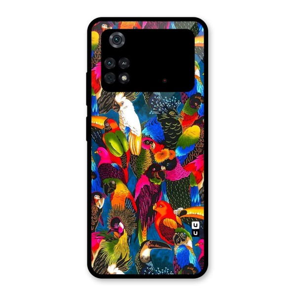 Parrot Art Glass Back Case for Poco M4 Pro 4G