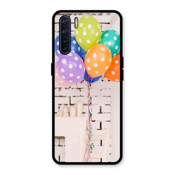 Party Balloons Glass Back Case for Oppo F15