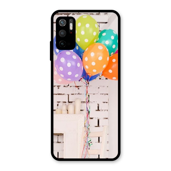 Party Balloons Glass Back Case for Poco M3 Pro 5G