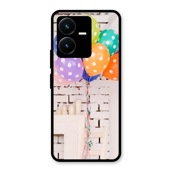 Party Balloons Glass Back Case for Vivo Y22