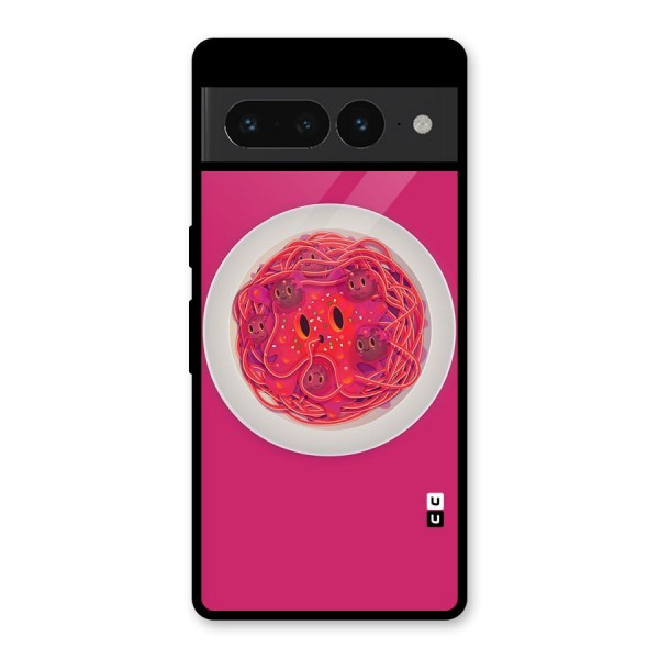 Pasta Cute Glass Back Case for Google Pixel 7 Pro