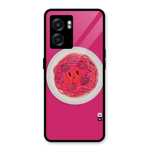 Pasta Cute Glass Back Case for Oppo K10 (5G)