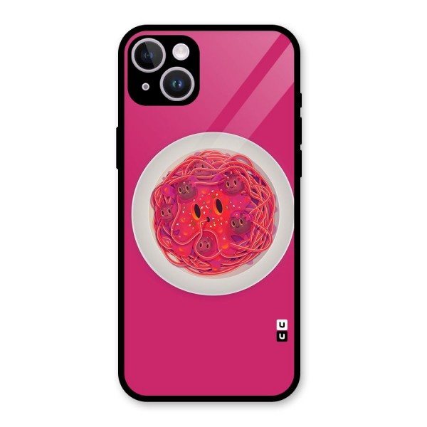 Pasta Cute Glass Back Case for iPhone 14 Plus