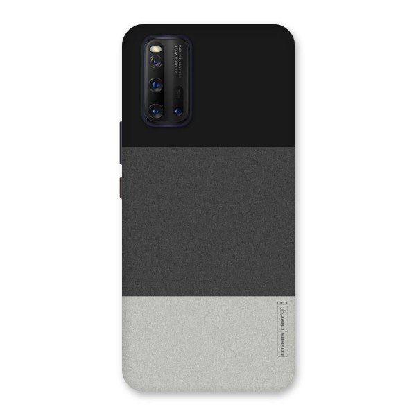 Pastel Black and Grey Back Case for Vivo iQOO 3