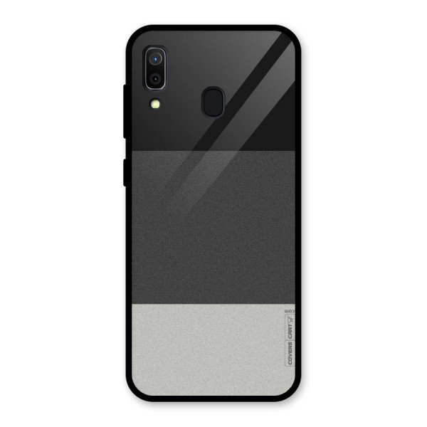 Pastel Black and Grey Glass Back Case for Galaxy A30