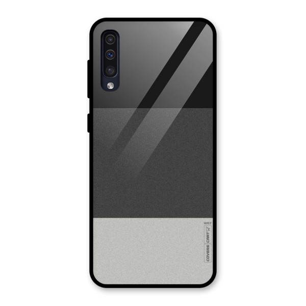 Pastel Black and Grey Glass Back Case for Galaxy A50