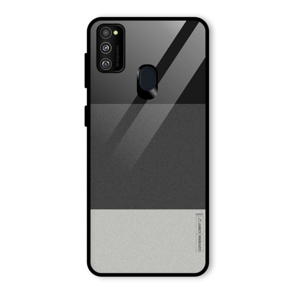 Pastel Black and Grey Glass Back Case for Galaxy M21