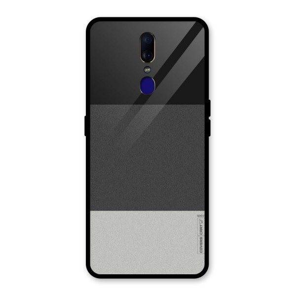 Pastel Black and Grey Glass Back Case for Oppo F11