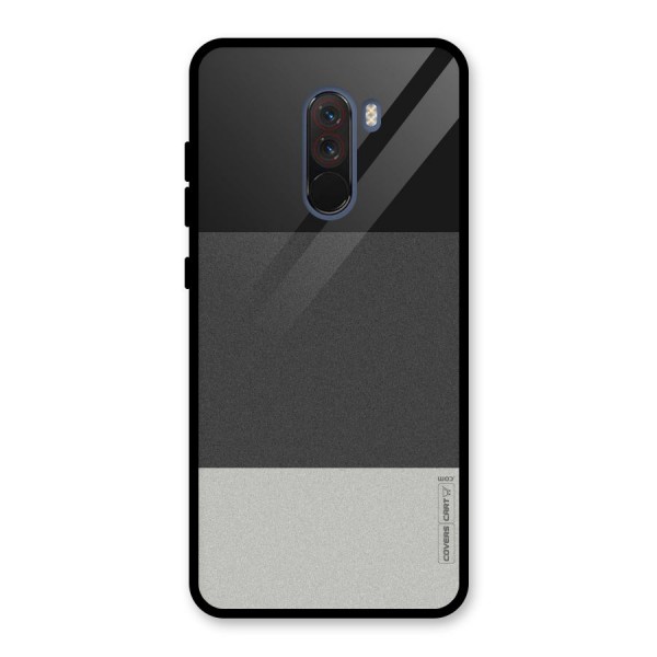 Pastel Black and Grey Glass Back Case for Poco F1