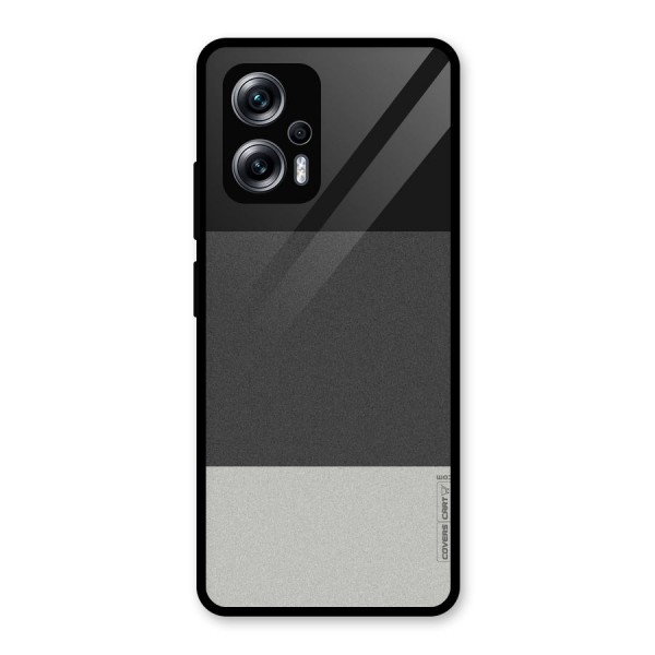 Pastel Black and Grey Glass Back Case for Redmi K50i