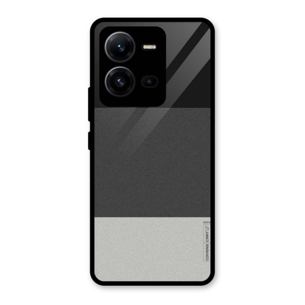 Pastel Black and Grey Glass Back Case for Vivo V25