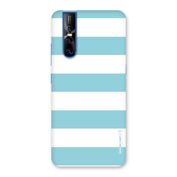 Pastel Blue White Stripes Back Case for Vivo V15 Pro