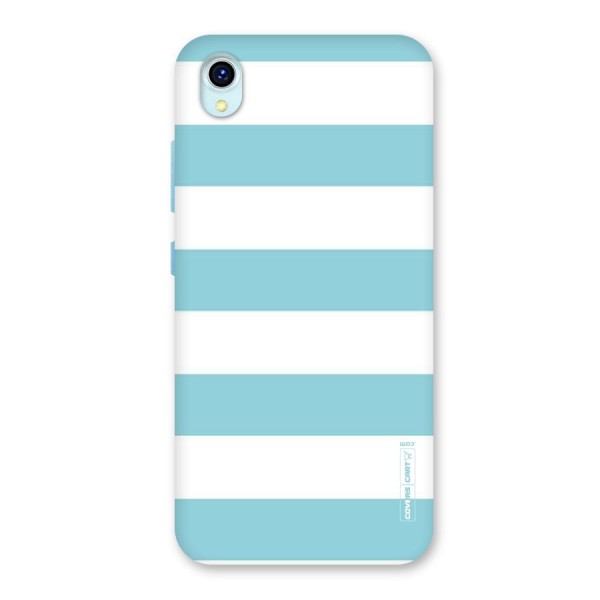 Pastel Blue White Stripes Back Case for Vivo Y1s