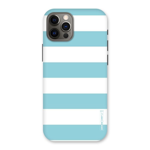 Pastel Blue White Stripes Back Case for iPhone 12 Pro