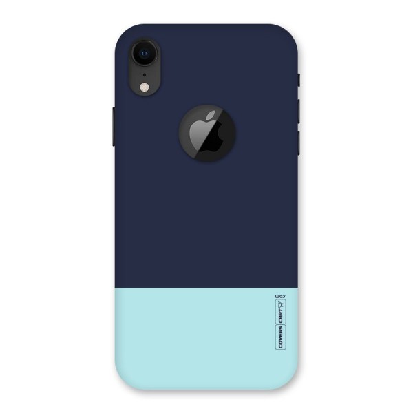 Pastel Blues Back Case for iPhone XR Logo Cut