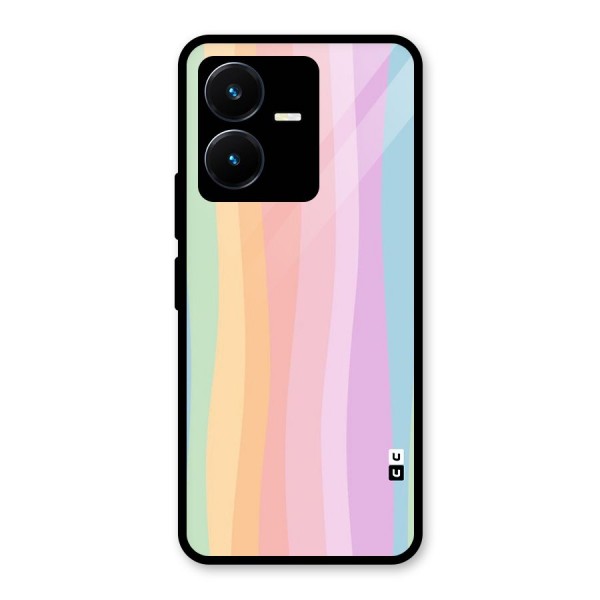 Pastel Curves Glass Back Case for Vivo Y22