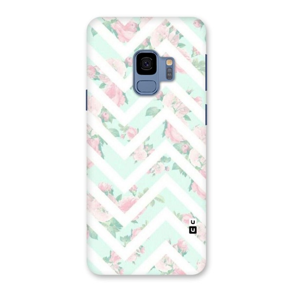 Pastel Floral Zig Zag Back Case for Galaxy S9