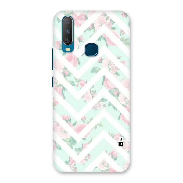 Pastel Floral Zig Zag Back Case for Vivo Y15