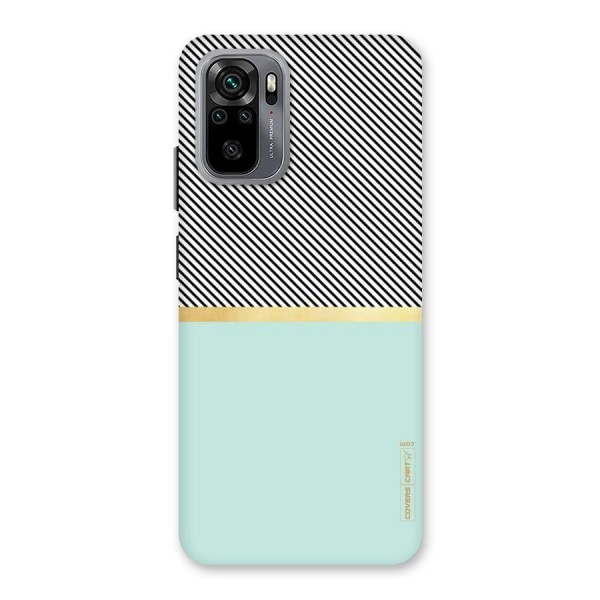 Pastel Green Base Stripes Back Case for Redmi Note 10