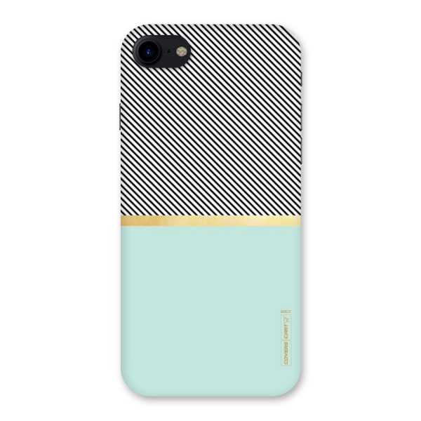 Pastel Green Base Stripes Back Case for iPhone SE 2020