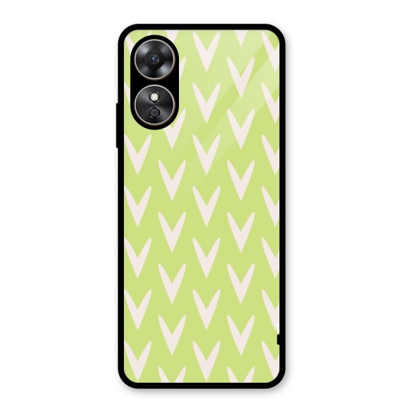 Pastel Green Grass Glass Back Case for Oppo A17