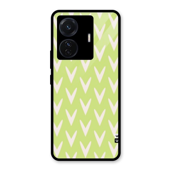 Pastel Green Grass Glass Back Case for Vivo T1 Pro