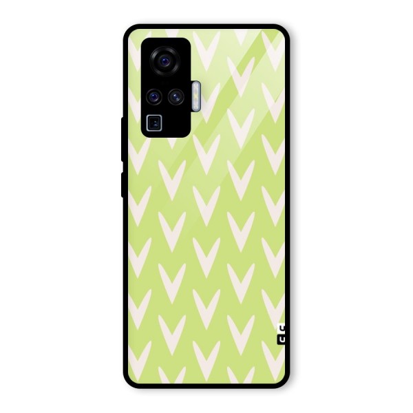 Pastel Green Grass Glass Back Case for Vivo X50 Pro