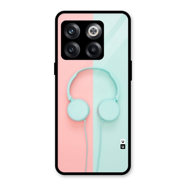 Pastel Headphones Glass Back Case for OnePlus 10T