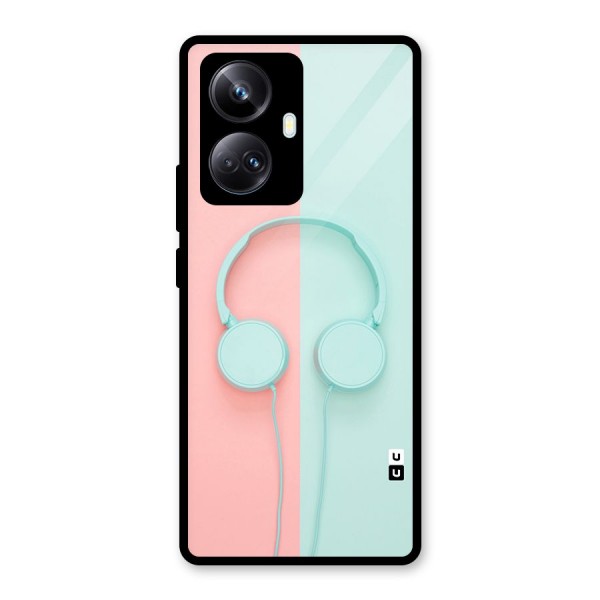 Pastel Headphones Glass Back Case for Realme 10 Pro Plus