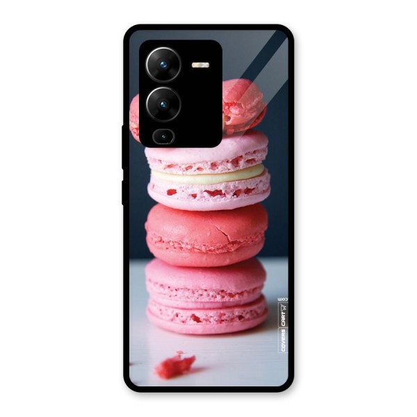 Pastel Macroons Glass Back Case for Vivo V25 Pro