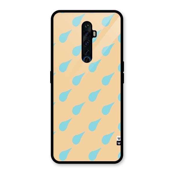 Pastel Orange Drops Glass Back Case for Oppo Reno2 Z