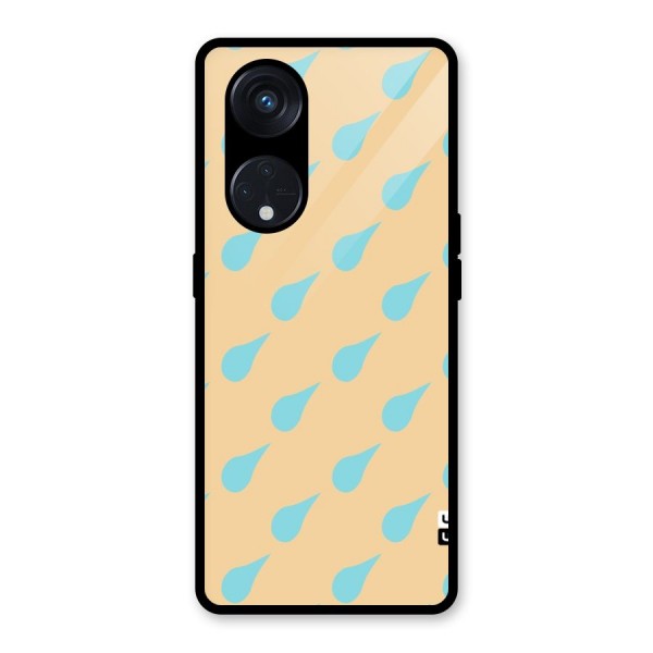 Pastel Orange Drops Glass Back Case for Reno8 T 5G