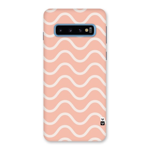 Pastel Peach Waves Back Case for Galaxy S10