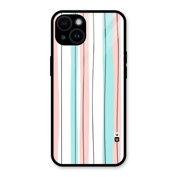 Pastel Tri Stripes Glass Back Case for iPhone 14